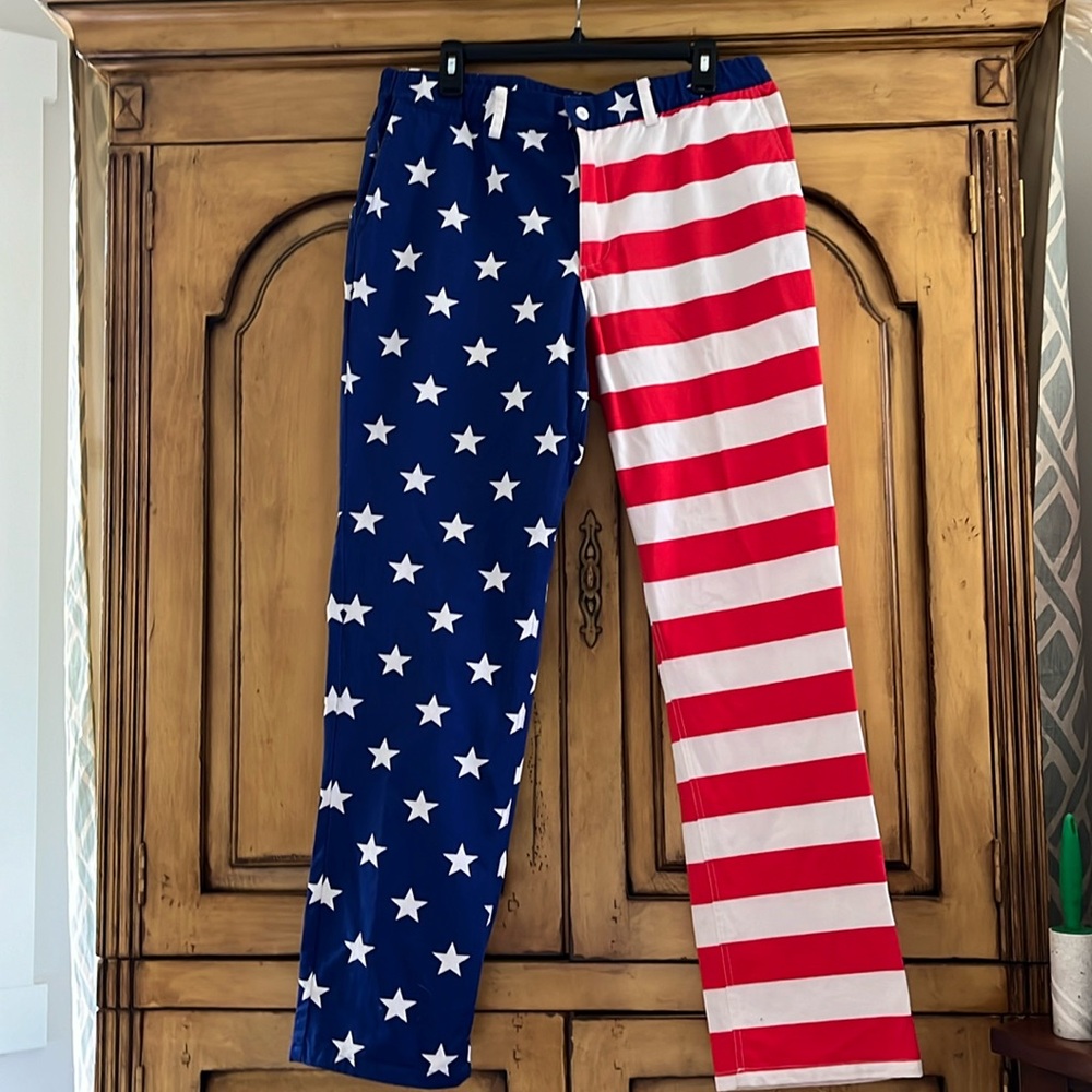 Pair Star Spangled Pants w/ USA Stars and Stripes~Great for Patriotic Costume